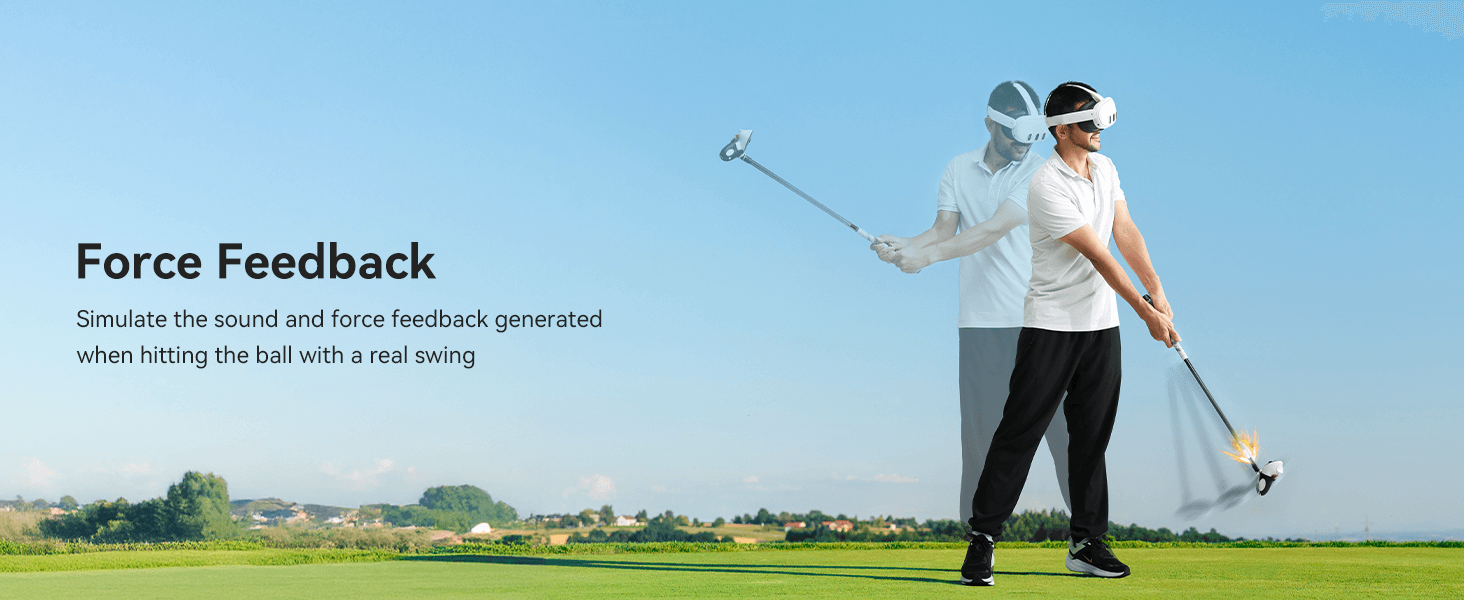 Force Feedback Men & Ladies Golf Clubs for Quest 3 / Quest 3S – Realistic VR Swing Experience