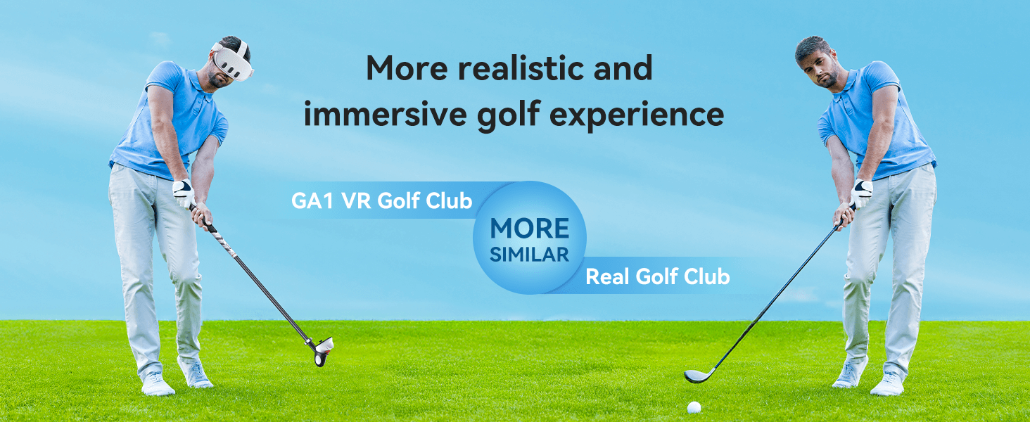 Force Feedback Men & Ladies Golf Clubs for Quest 3 / Quest 3S – Realistic VR Swing Experience