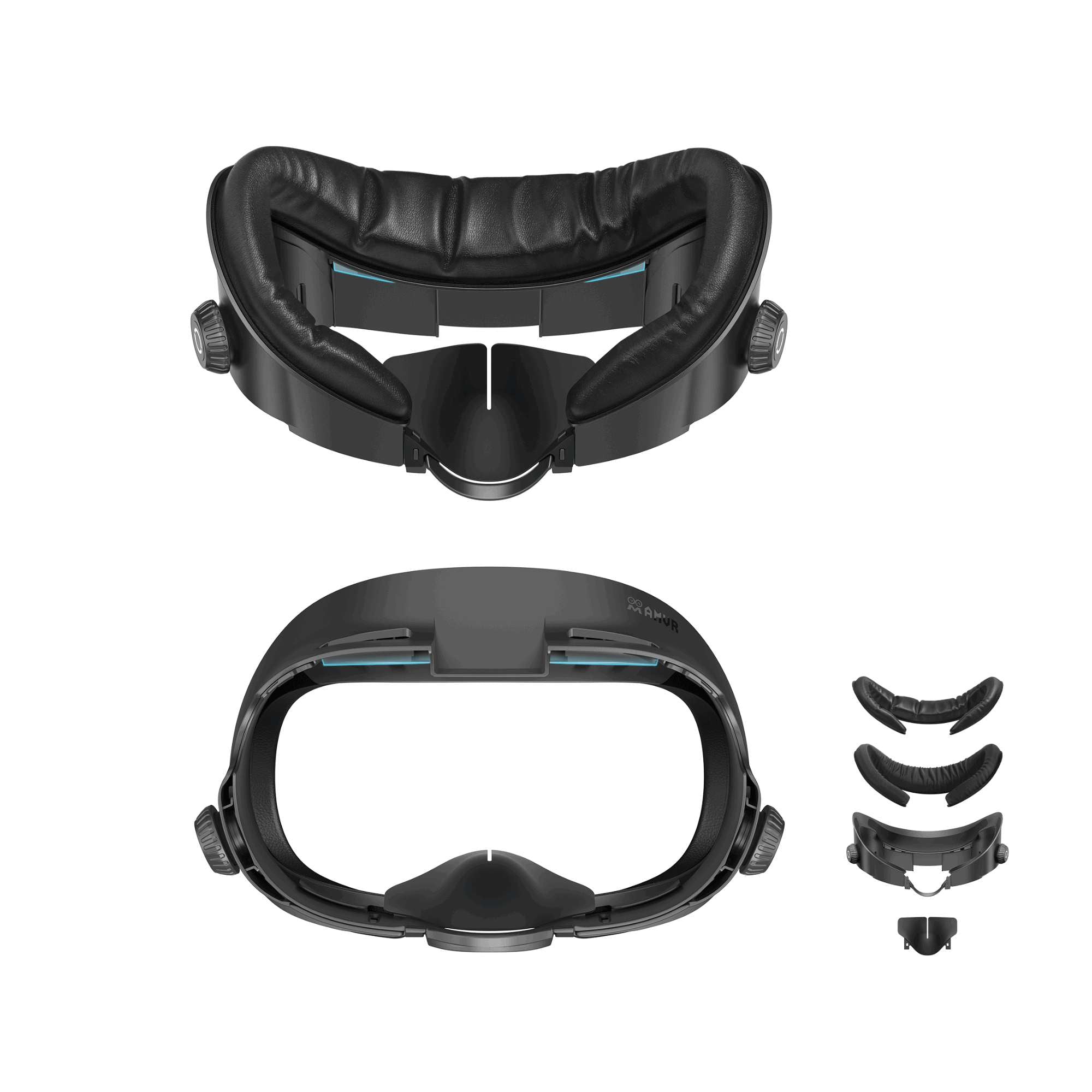 AMVRアップグレード3in1 PUレザーフェイシャルインターフェイスメタ