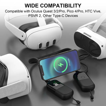 Battery Pack Oculus Quest Increase Battery Life VR Headset Battery