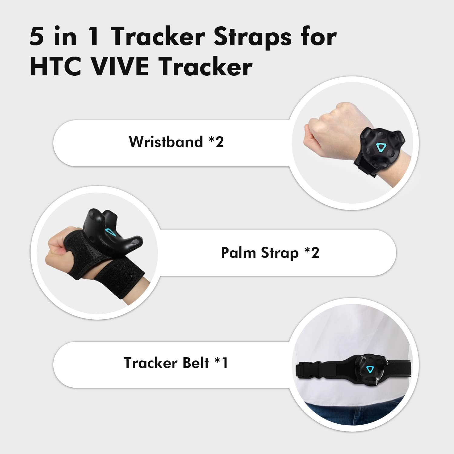 AMVR Tracker Straps for HTC Vive 3.0 (5 Pcs) AMVRSHOP
