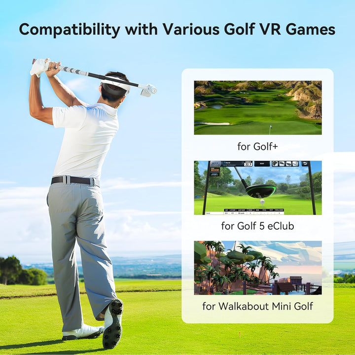 Vr Gold AMVR VR Golf Clubs for Quest 3&3S – Golf Attachment Accessory