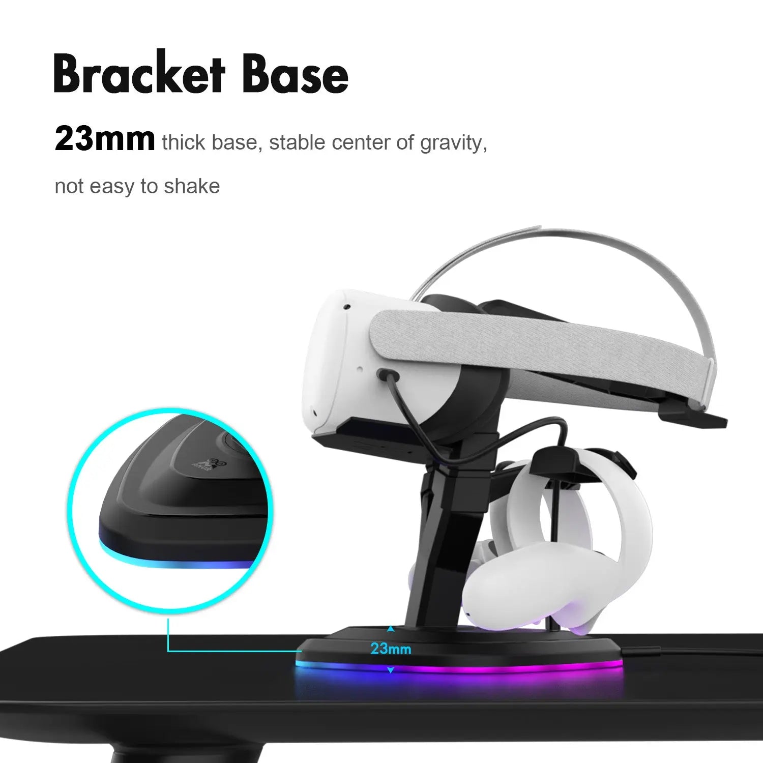 AMVR Atmosphere Light Charging VR Stand for Quest3, Quest Pro, Quest 2, Pico 4 AMVRSHOP