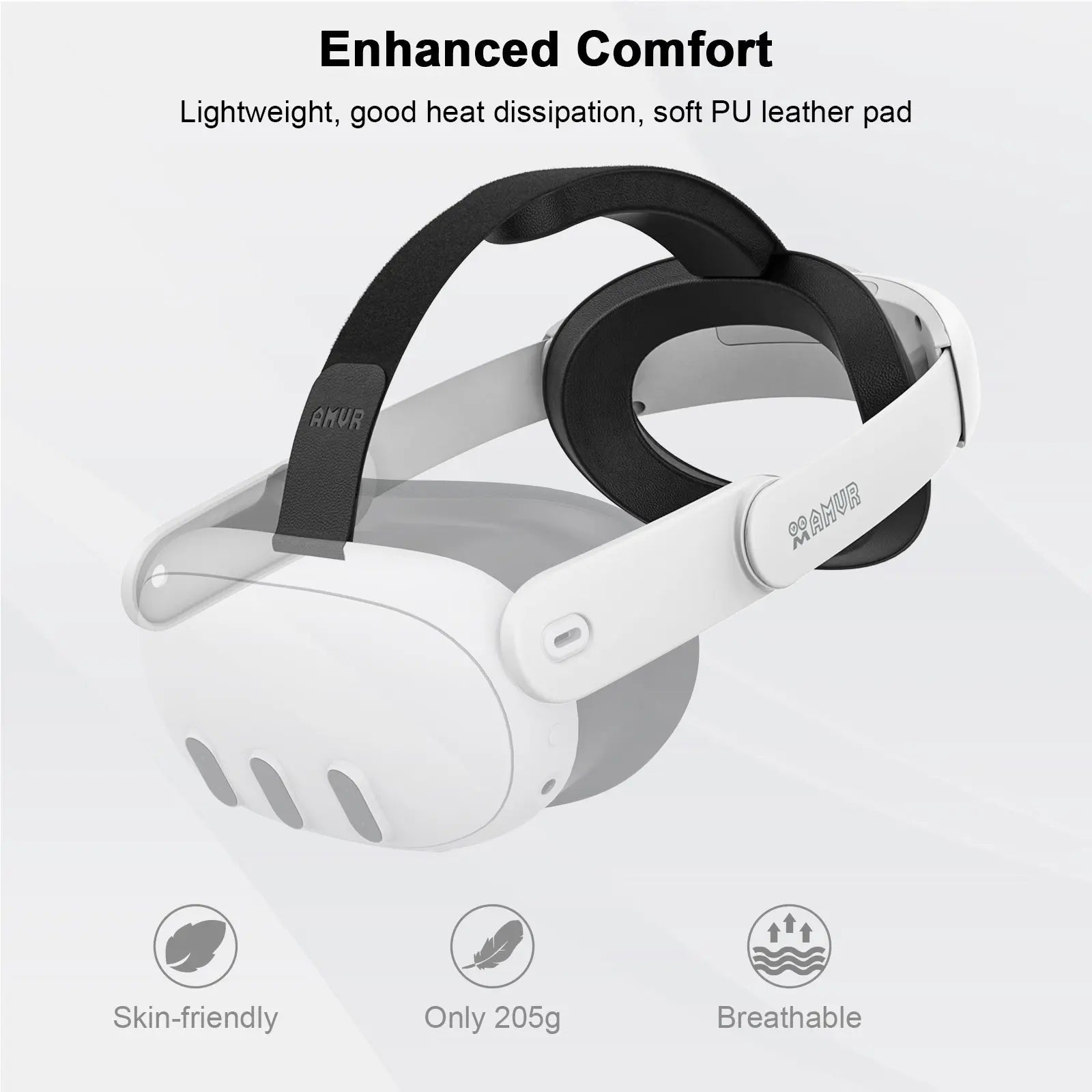 AMVR Adjustable Head Strap for Quest 3 VR Headset Headband
