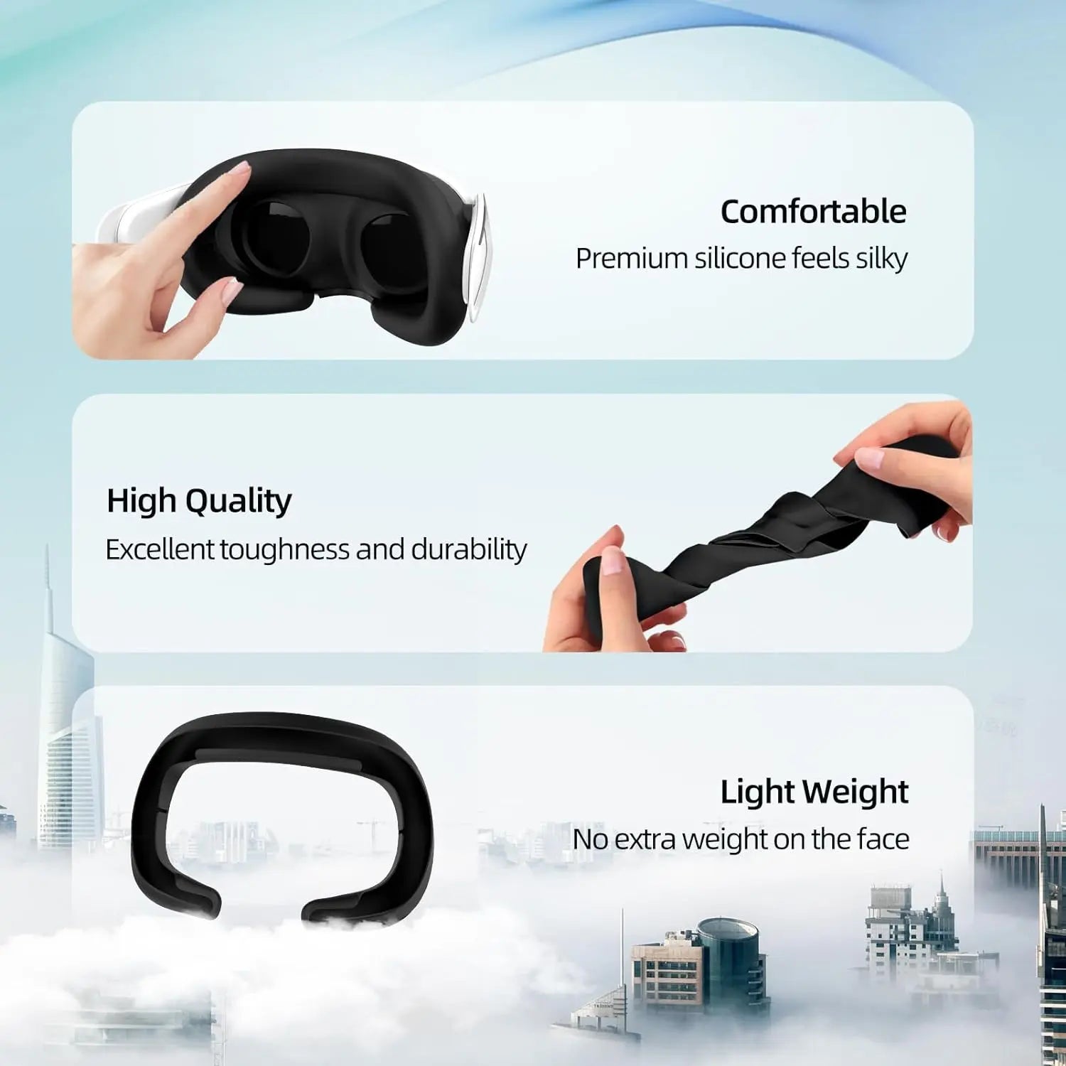 Quest 3 Silicone Cover | Meta Quest 3 Silicone Facial Interface - AMVR
