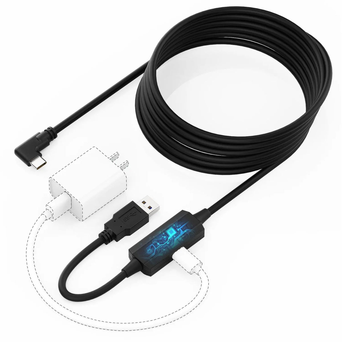 AMVR for Meta Quest 2 Link Cable 20FT and VR Cable Management 3 Packs for  Meta Quest 2/1 and PC VR, High Speed PC Data Transfer USB 3.0 to Type C  Cable