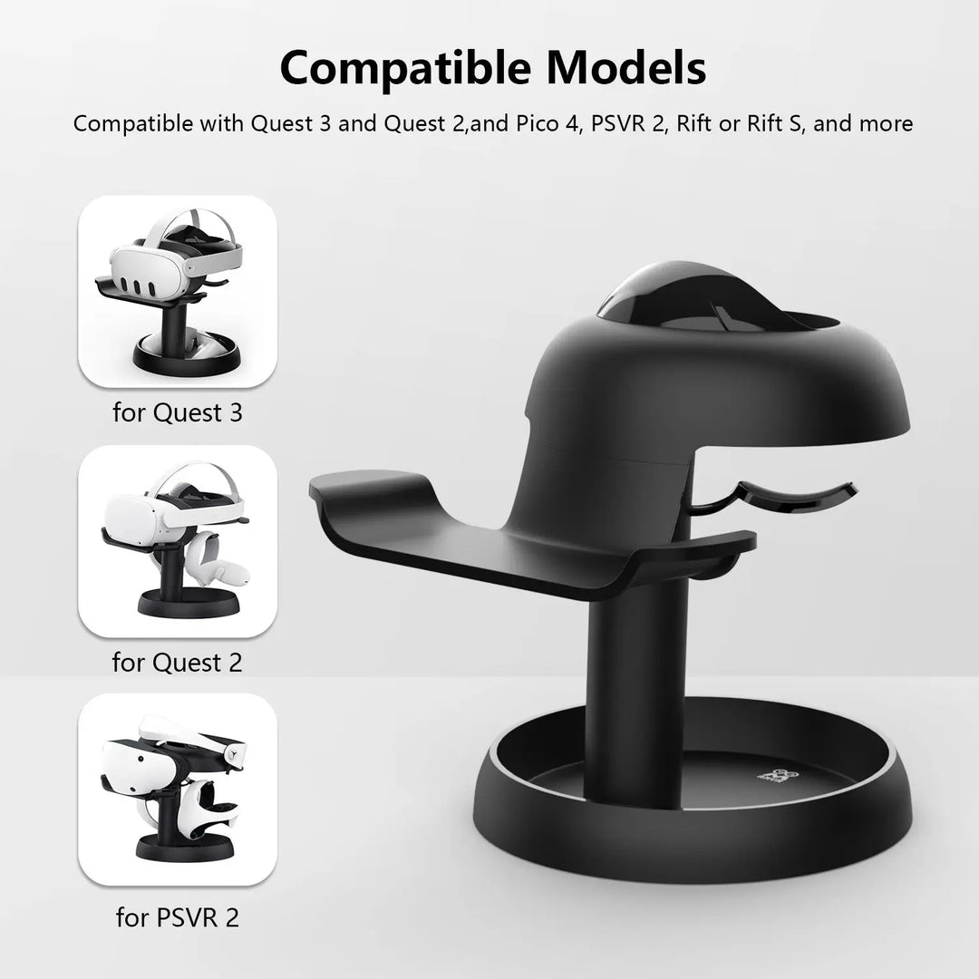 Supporto Supporto VR Per 3/2, Vision Pro, Pico 4 - Dock Universale Con Base Rotonda Meta Quest - 7