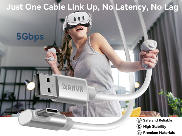 Quest 2 Link Cable | Link Cables for Quest 3 - AMVR