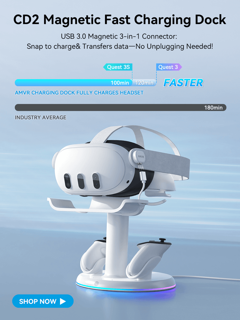  Quest 3S VRスターターセット ZyberVR Multipurpose 3-in-1 Sticks for Quest 3/3s