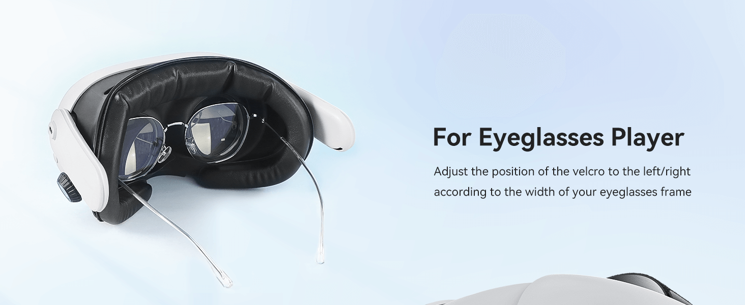 Meta Quest 3 Facial Interface with Knob Adjustment – Enhanced Ventilation, Dual Comfort Face Pads, and Glasses-Friendly Design
