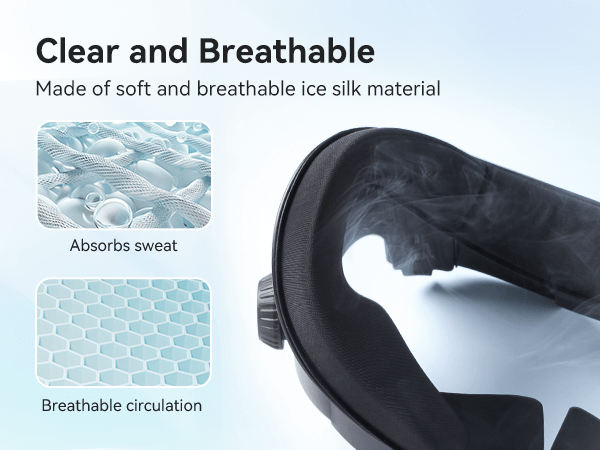 Meta Quest 3 Facial Interface with Knob Adjustment – Enhanced Ventilation, Dual Comfort Face Pads, and Glasses-Friendly Design