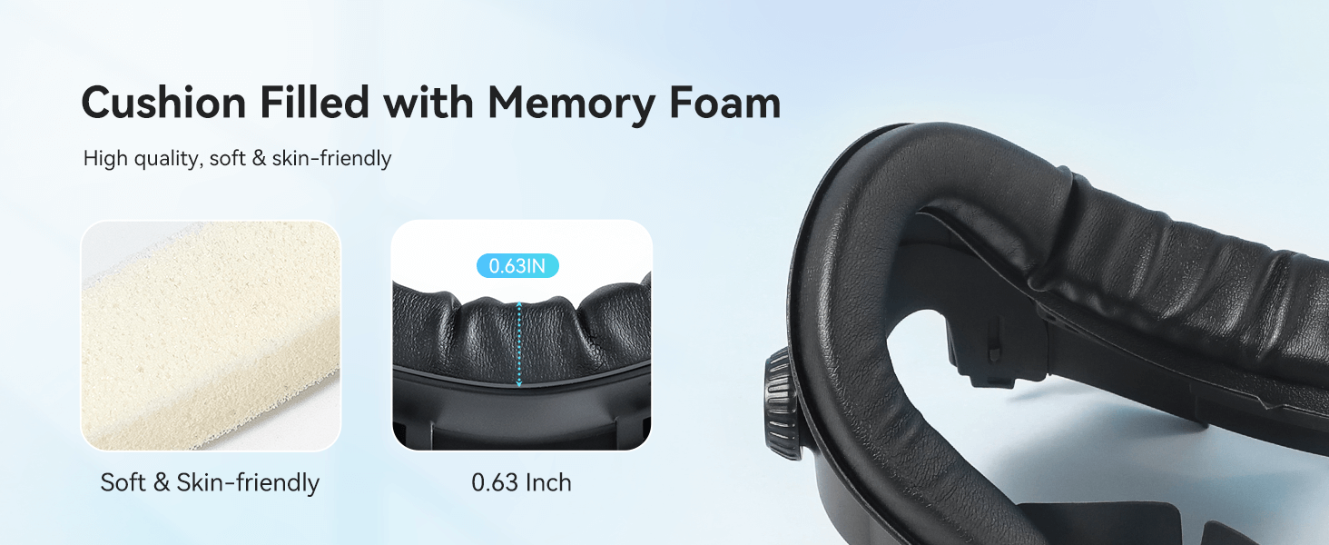 Meta Quest 3 Facial Interface with Knob Adjustment – Enhanced Ventilation, Dual Comfort Face Pads, and Glasses-Friendly Design