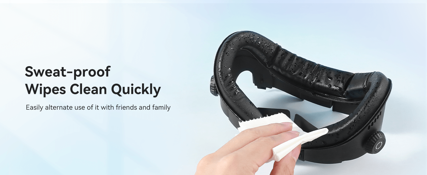 Meta Quest 3 Facial Interface with Knob Adjustment – Enhanced Ventilation, Dual Comfort Face Pads, and Glasses-Friendly Design