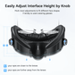 Meta Quest 3 Facial Interface with Knob Adjustment – Enhanced Ventilation, Dual Comfort Face Pads, and Glasses-Friendly Design