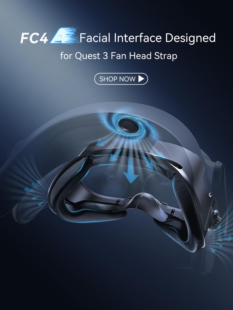 Meta Quest 3 Facial Interface with Knob Adjustment – Enhanced Ventilation, Dual Comfort Face Pads, and Glasses-Friendly Design