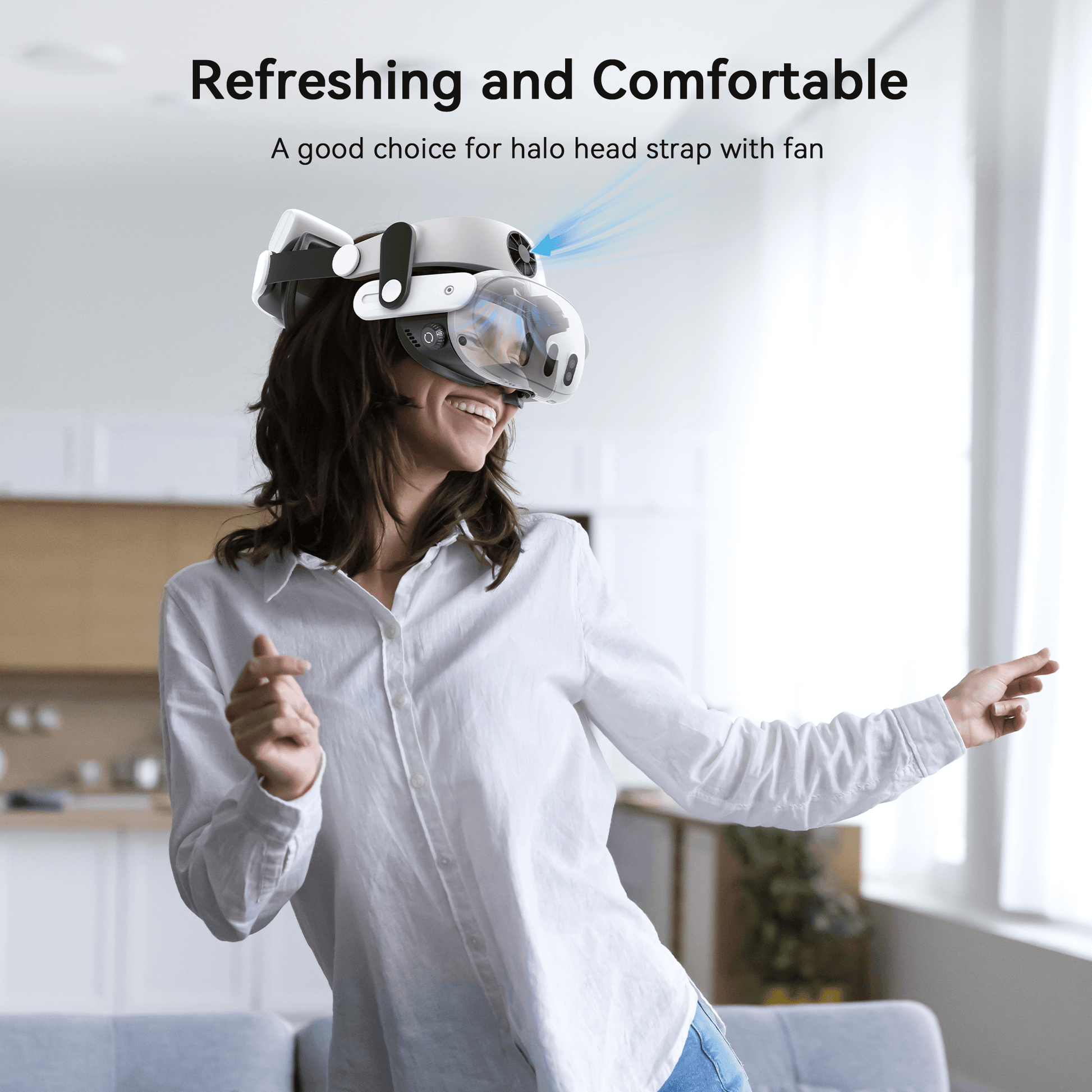 Meta Quest 3 Facial Interface with Knob Adjustment – Enhanced Ventilation, Dual Comfort Face Pads, and Glasses-Friendly Design