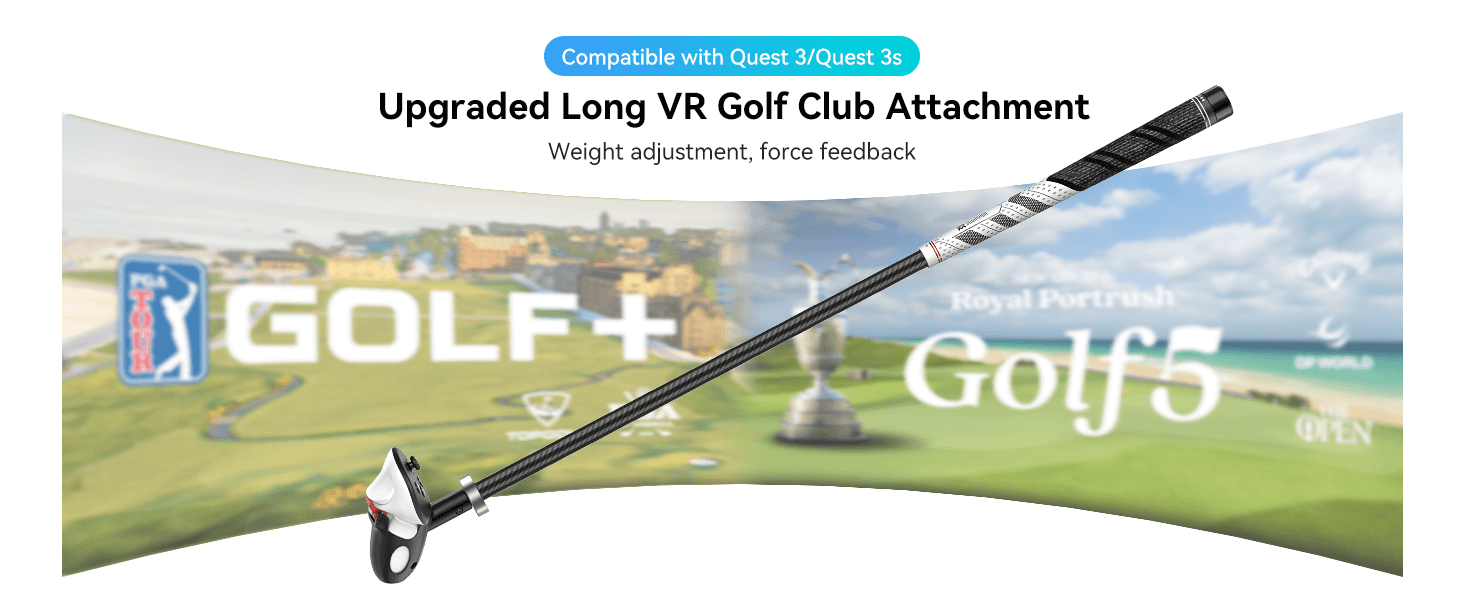 Force Feedback Men & Ladies  Golf Clubs for Quest 3 / Quest 3S – Realistic VR Swing Experience