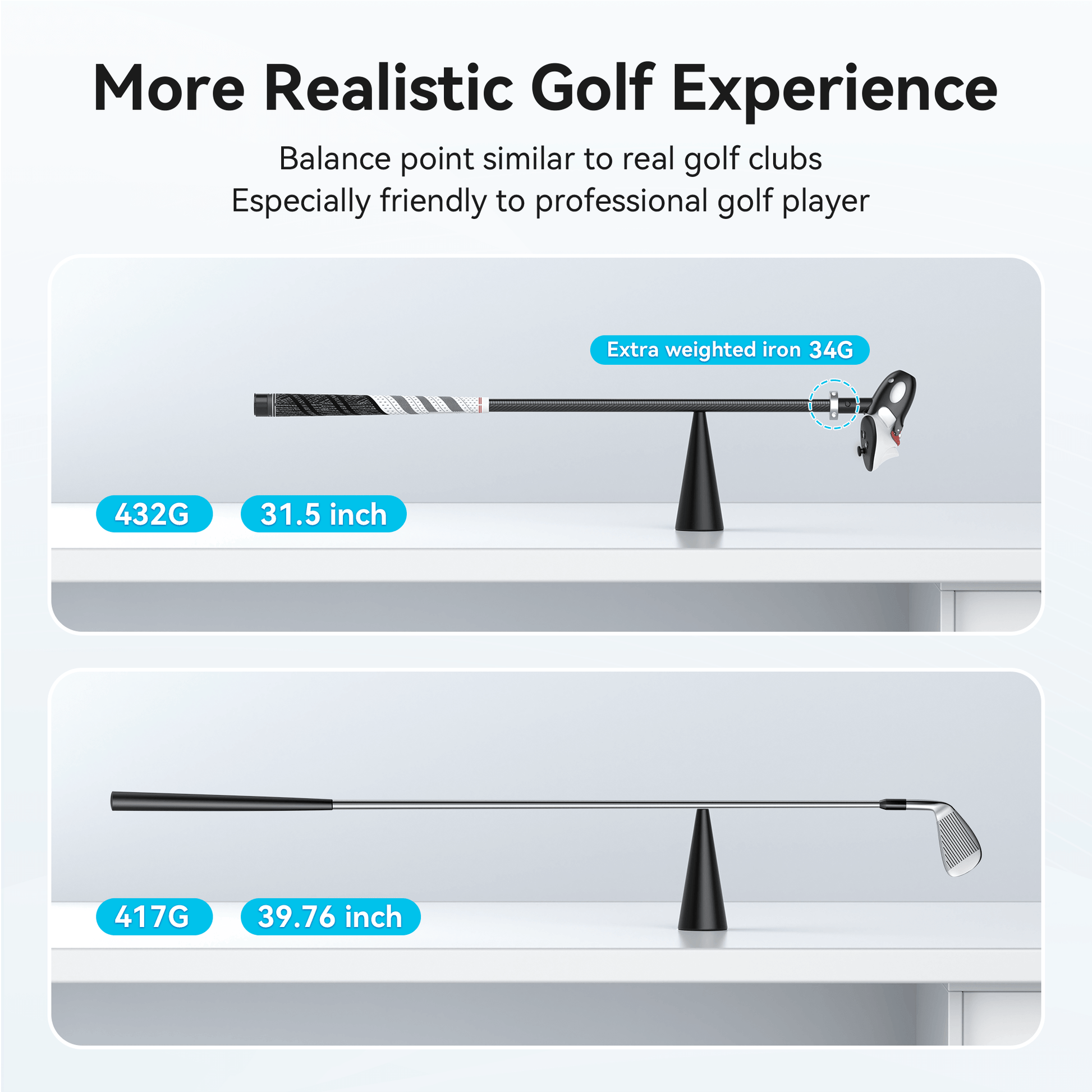 Force Feedback Men & Ladies  Golf Clubs for Quest 3 / Quest 3S – Realistic VR Swing Experience
