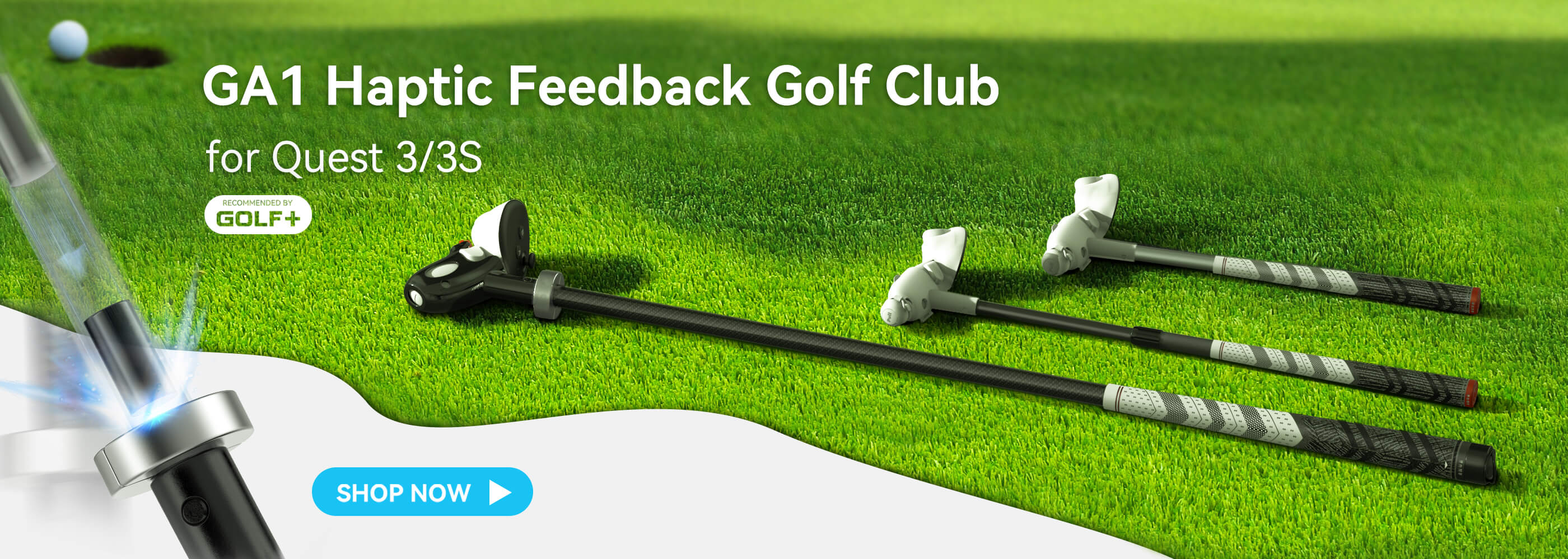 Force Feedback Men & Ladies  Golf Clubs for Quest 3 / Quest 3S – Realistic VR Swing Experience