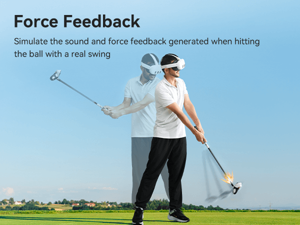 Force Feedback Men & Ladies  Golf Clubs for Quest 3 / Quest 3S – Realistic VR Swing Experience