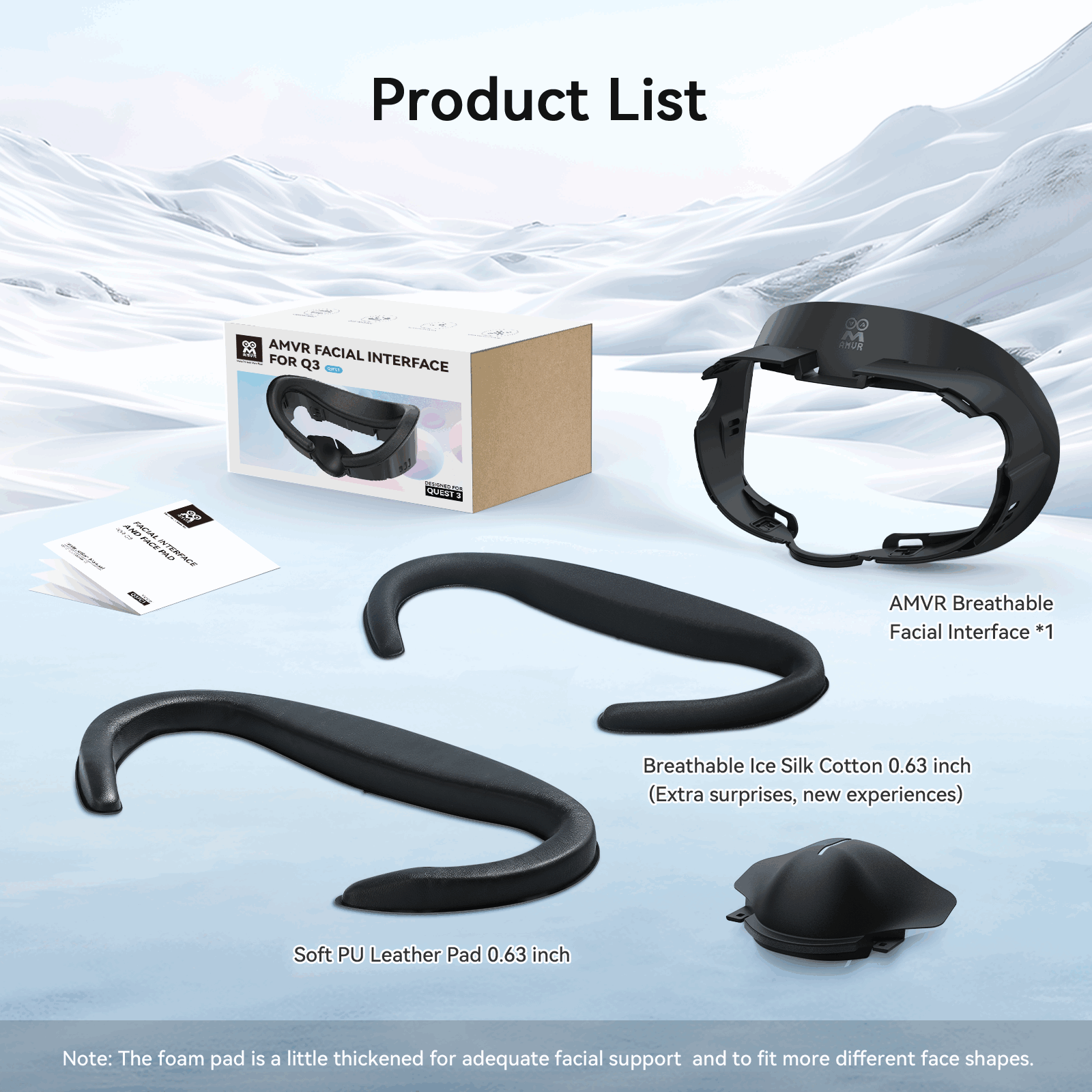 Quest 3 Face Cover | Facial Interface for Quest 3 Online - AMVR Quest 3 Face Cover | Facial Interface for Quest 3 Online - AMVR