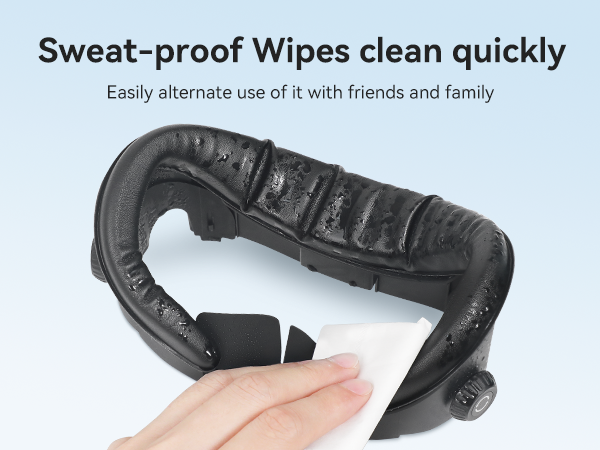 sweat-proof wipes clean quickly