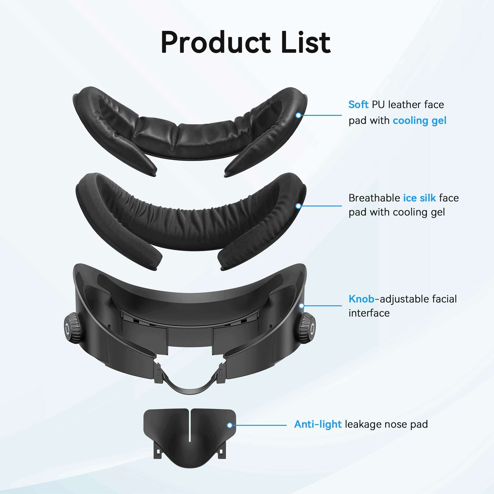  Quest 3 + AMVRフェイシャルインターフェース Quest 3 Facial Interface | Meta Quest 3 Face Cover - AMVR