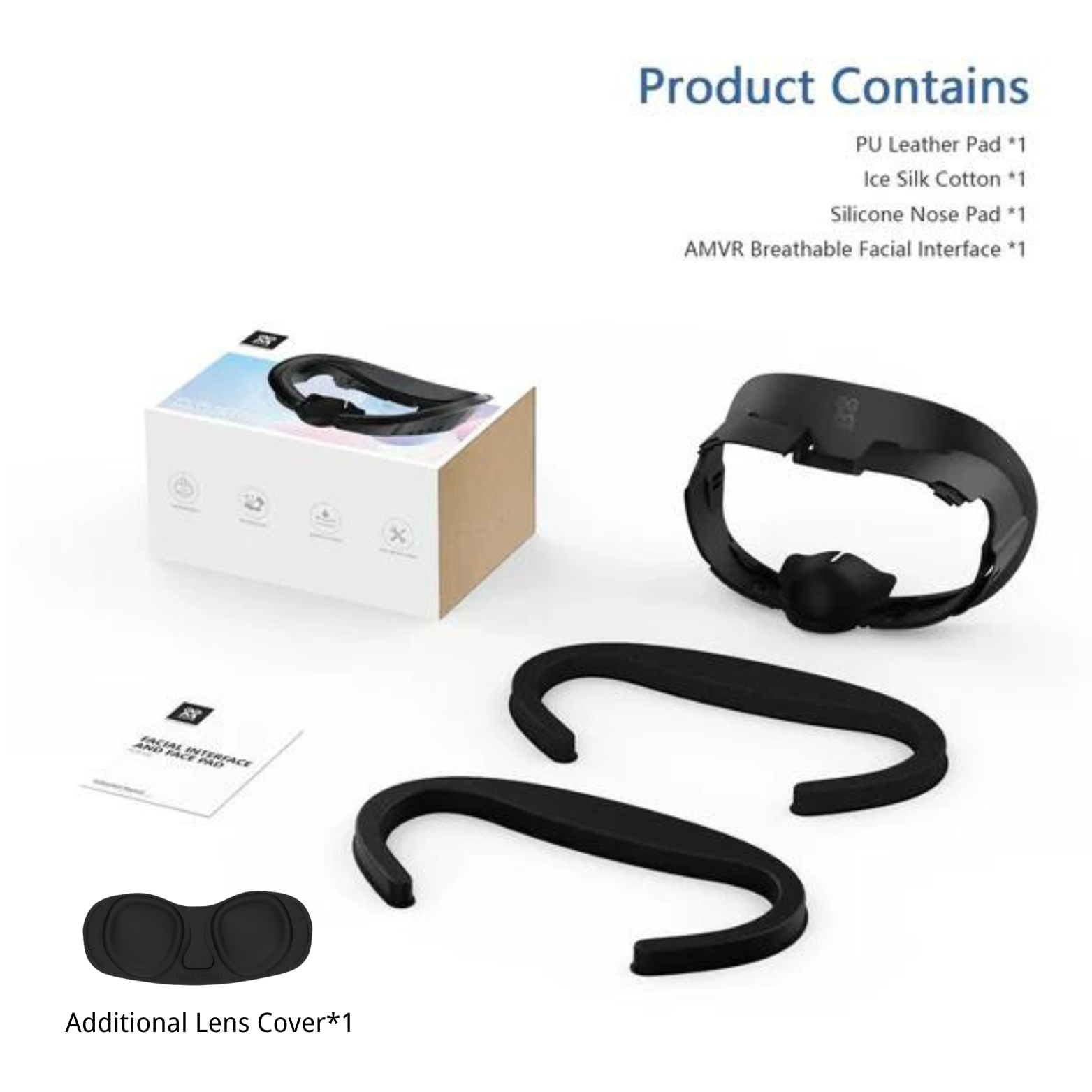 AMVR Upgraded PU Leather Facial Interface for Quest 3 AMVRSHOP