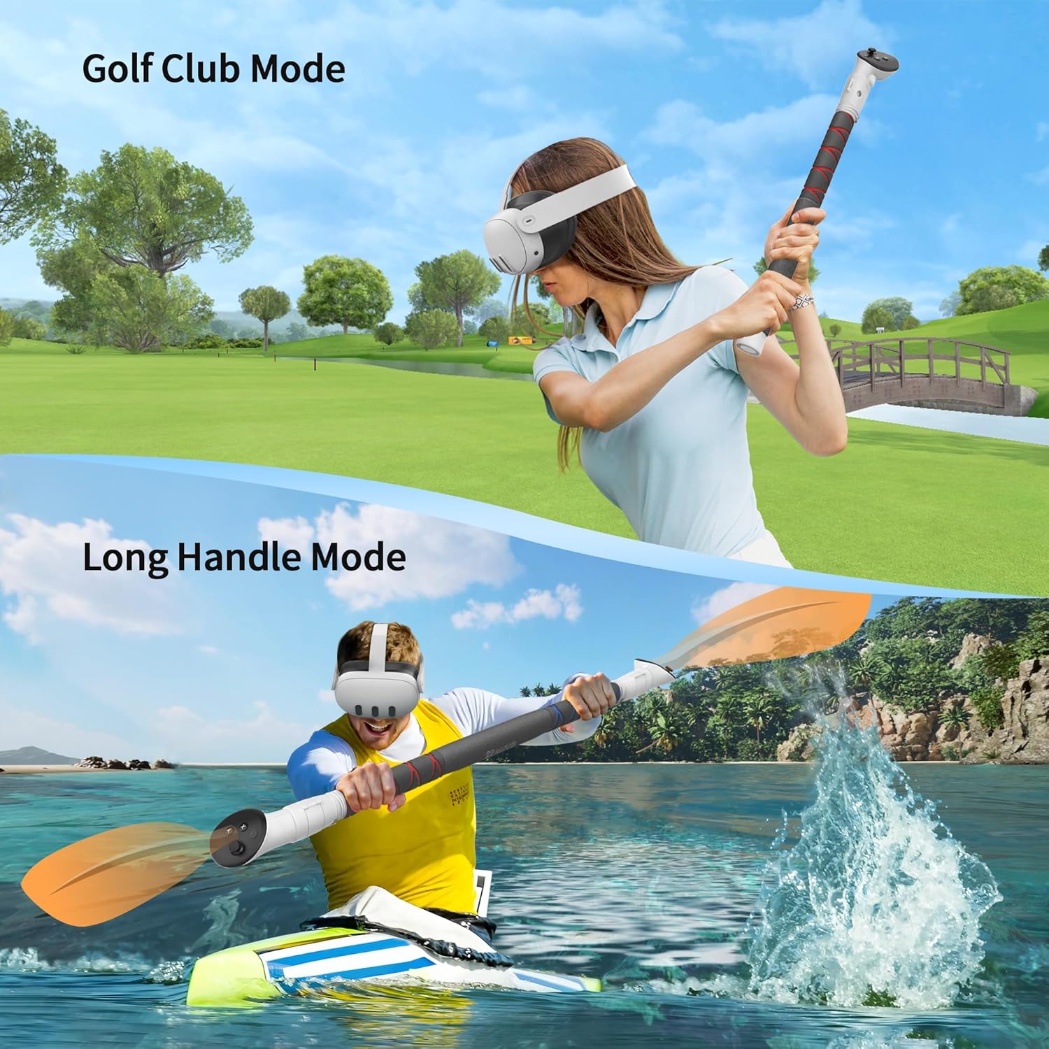 3-In-1 Handle Attachment Grips for Quest 3 & 3S - AMVR