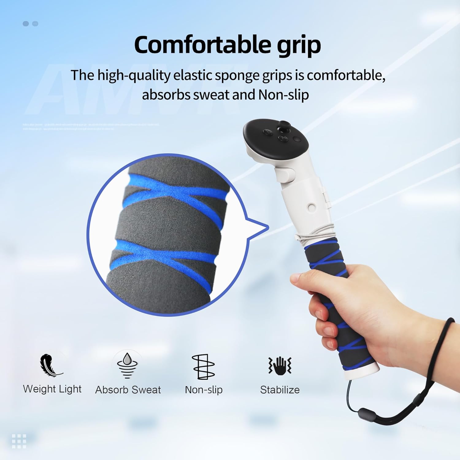 3-In-1 Handle Attachment Grips for Quest 3 & 3S - AMVR